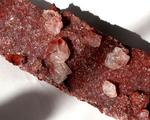 Red Calcite with Druzy Crust