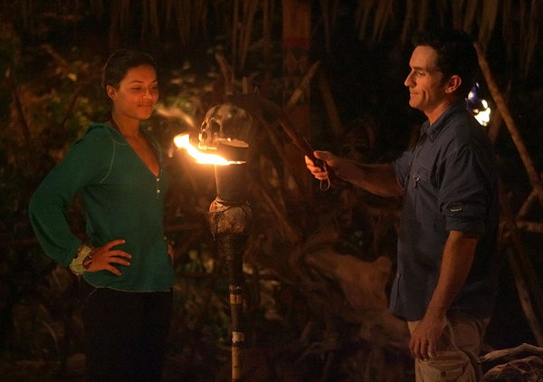 Torch being doused on Survivor