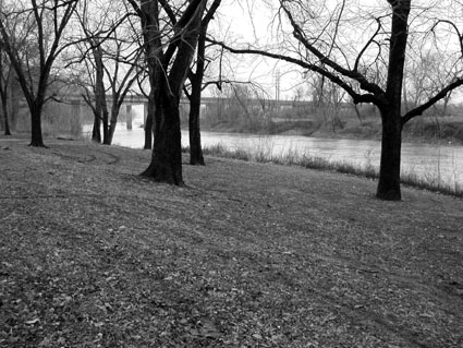 photo of river in winter