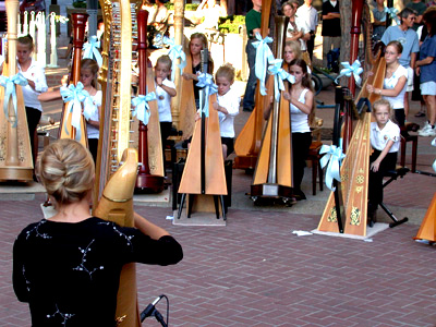 photo of harp players