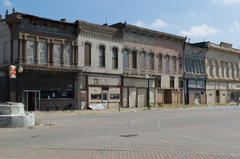 All that remains are the trolly tracks