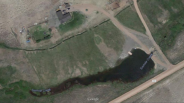 Johnson pond via satellite photo