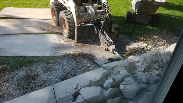 image of destroyed front porch