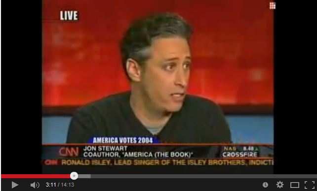 screenshot of Jon Stewart on Crossfire