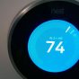 Nest thermostat set to cool 74 degrees