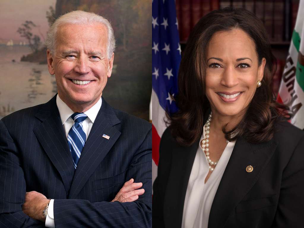 Official photos of Joe Biden and Kamala Harris, side by side